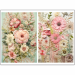 Tear Resistant Deco Print Embroidery Roses