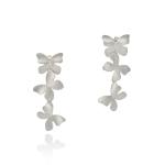 Flight Cascade Earrings Short - 18KT White Gold Vermeil