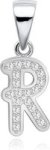 S925 Sterling Silver Alphabet Pendant With Swarovski Zirconia Letter R