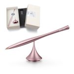 Kavura Pink Metal Gravity Spinner Pen For Women Aesthetic Balanced Desk Pen With Smooth Rotating Design Stress Relief Writing To