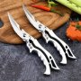 Stainless Steel Kitchen Shears: Full Steel Construction Automatic Return Suitable For Chicken Bones And More Kitchen Tasks