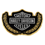 Harley-davidson 1.5 Inch. Roman Bar & Shield Logo Metal Pin Gold Finish
