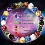 7 Chakra Healing Bracelet With Natural Volcanic Stone Beads - Energy Balance & Wellness 17.4CM Length