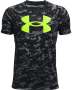 Boys' Ua Tech Big Logo Printed Short Sleeve - Black / Ysm
