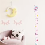 1PC Height Measure Wall Decal Cute Cartoon Little Animals Height Growth Chart Mural Self-adhesive Wall Art Sticker Height Ruler 