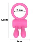 Power Clit Silicone Rabbit Cock Ring Pink Vibrator