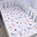 Cot Fitted Sheet Dotty Spotty Cheetah Safari Set