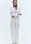 Twill Cargo Trousers - Cream
