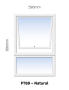 Top Hung Aluminium Window Natural PT69 1 Vent W600MM X H900MM