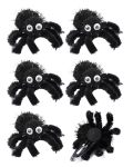 Pinksheep Halloween Spider Hair Clip For Kids Girl 2 Inches 6 Pieces Furry Fabric Hair Accessories Halloween Costume Decoration