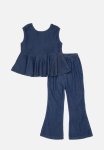 PoP Candy Denim Look Top & Pants Set - Blue