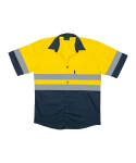 Hi-vis Two Tone Vented Short Sleeve Work Shirt