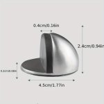 Stainless Steel Door Stop - Rubber Bumper No-drill Anti-collision Doorstop For Home & Bathroom Use