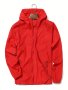 Men's Long Sleeve Hooded Rash Guard Jacket - Breathable Quick-Dry Lightweight UV Protection For Outdoor Activities Like Fishing Biking Hiking Solid Color 100% Polyester