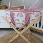 Carry Cot Printed Boho Rainbow And Sun
