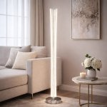 Glitz Acrylic LED Floor Lamp Polished Chrome