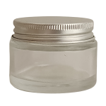 30ML Clear Glass Jar With Silver Aluminium Lid 48 400