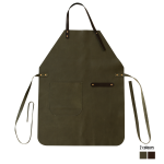 Woman's Leather Apron - Green & Black