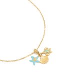 Tweens Gold Plated Stainless Steel Multicoloured Enamel Flowers Statement Bracelet