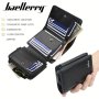 13 Card Slots Men's Wallet Short Vintage Pu Leather Tri-fold Buckle Wallet Zipper Coin Purse Ideal Gift For Men