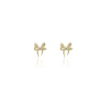 Georgini Sweetheart Bow Earrings - Gold