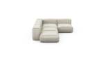 Four Module Corner Sofa - Velvet - Creme - 199CM X 283CM