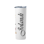 Personalized Floral And Leopard Print Travel Tumbler - 900ML - Jolandi