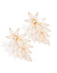 Goldair Gold Cubic Zirconia Long Floral Earrings