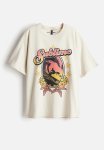 Oversized Printed T-Shirt - White Multi
