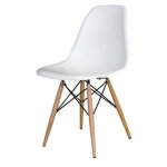 Emmy Wooden Leg Cafe Chair - White