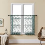 2PCS Lace Window Sheer Curtain Window Curtain Suitable For Living Room Bedroom Blackout Curtain Home Decor 66.04 91.44CM