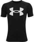 Boys' Ua Tech Big Logo Short Sleeve - BLACK-001 Ylg