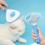 Easy-clean Pet Grooming Comb For Cats & Dogs - One-click Hair Removal Massage Brush For Shedding Control