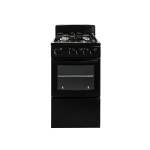 4 Burner Gas Stove With 58LT Gas Oven Black