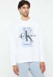 Calvin Klein Lightbox Graphic Long Sleeve Tee - Bright White