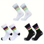 Colorful Striped Cycling Socks For Men And Women Outdoor Sports Socks Running Socks