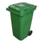 New Plastic Rubbish Bin – Wheelie Bin 240L – Green- REC005GN