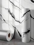 3M X 1.2M Marble Wallpaper White & Black 2.5MM Thick