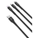 The Loopd 3 In 1 Multi Cable Is Suitable For Lightning Micro-usb And Type C Mobile Devices. - Buy Online At 7 Triple 7