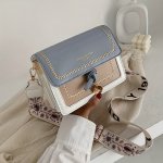 Fashion Flap Shoulder Bag Women's Buckle Decor Crossbody Purse With Wide Strap