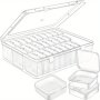 30-Piece Transparent Plastic Storage Box Set For Beading DIY Crafts Jewelry And Small Accessories - Portable Multifunctional Organizer With Adjustable Compartments