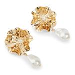 Goldair Gold Flower Pearl Detail Earrings