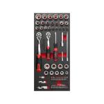 : 62PC 1 4" & 3 8" Dr. Fits-all & Bolt Extractor Socket Set - T46305