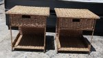 Pair Of Wicker Pedestals