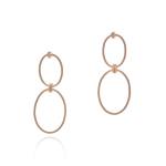 Lula Oval Double Drops - 18KT Rose Gold Vermeil
