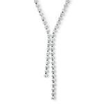 Silver Tone Two Strand Evening Necklace