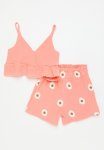 PoP Candy Floral Shorts & Top Set - Orange