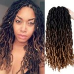 Synthetic Gypsy Locs Crochet Braid Hair 45.72 Cm Ombre Passion Twist Hair Pre Loop Crochet Soft Dreads Dreadlocks Hair Extension