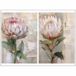 Tear Resistant Deco Print Collage Protea