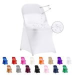 Eccwai 36 Pcs Waterproof Stretch Spandex Folding Chair Covers Dining Room Chair Slipcovers Protector For Wedding Banquet Party H